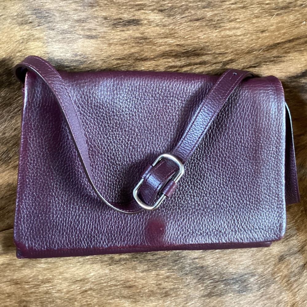 SHINOLA DETROIT American Leather Top Flap Shoulder Handbag